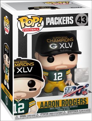Pop! Football (NFL) figure 43-D Aaron Rodgers (Superbowl Champions)