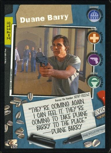X-Files: The Truth Is Out There (Base Set) card XF97-0122v2 Duane Barry
