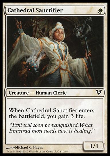 Magic the Gathering: Avacyn Restored (Base Set) card 11 Cathedral Sanctifier
