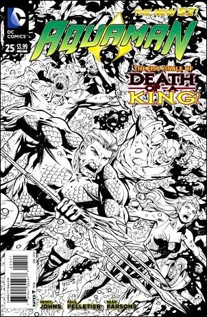 Aquaman (2011) issue 25-B 1:25 Black and White Cover