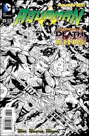 Aquaman (2011) issue 25-B 1:25 Black and White Cover