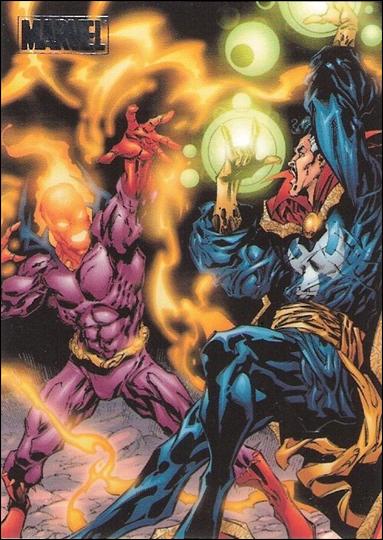 Marvel Heroes and Villains (Silver Foil Parallel Base Set) card 26 Dr. Strange vs Dormammu