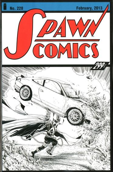 Spawn issue 228-B 1:25 Black and White Cover