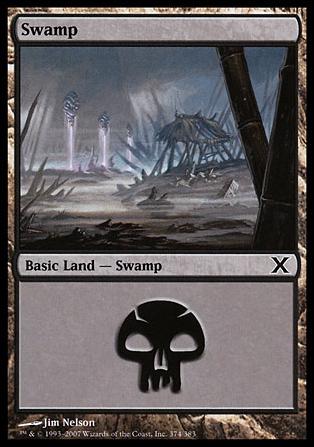 Magic the Gathering: 10th Edition (Base Set) card 374 Swamp