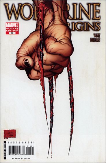 Wolverine: Origins issue 10-C Joe Quesada 1:100 "Triple Claw" Cover