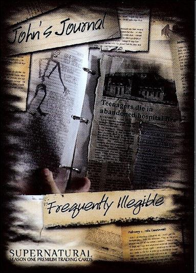 Supernatural: Season One (Base Set) card 86 Frequently Illegible