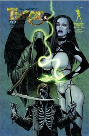 Tarot: Witch of the Black Rose issue 127 Skeleton Man and Raven Hex Cover