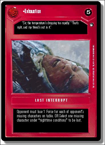 Star Wars: Hoth Limited (Base Set) card 37 Exhaustion