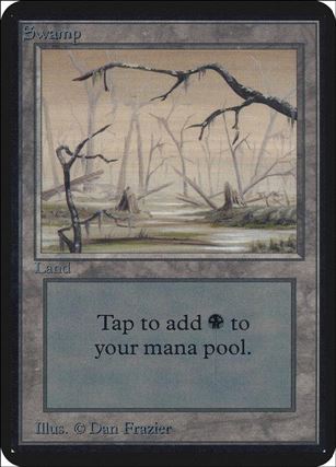 Magic the Gathering: Limited Edition Alpha (Base Set) card 288-B Swamp