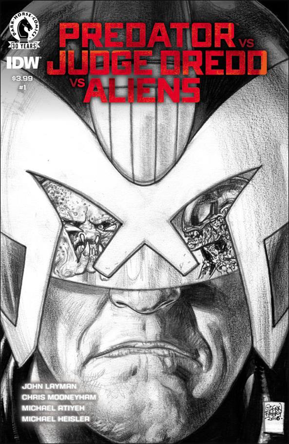 Predator vs. Judge Dredd vs. Aliens issue 1-B Sketch Cover