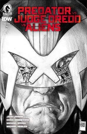 Predator vs. Judge Dredd vs. Aliens issue 1-B Sketch Cover