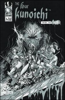 Four Kunoichi: Enter the Sinja issue 1-E John Cleary Platinum Cover