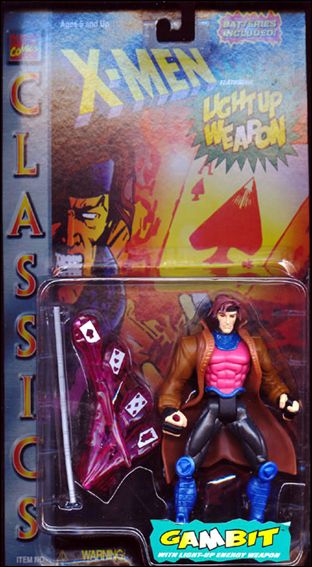 X-Men (Classics Light Up Weapons Series) figure 2 Gambit (Black/Red Costume)