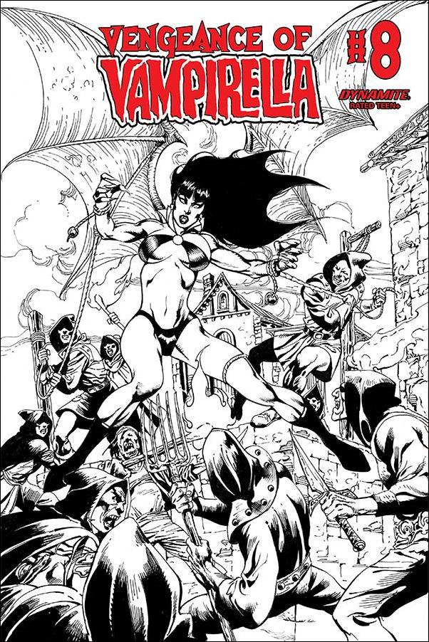 Vengeance of Vampirella (2019) issue 8-G Roberto Castro Black & White Cover
