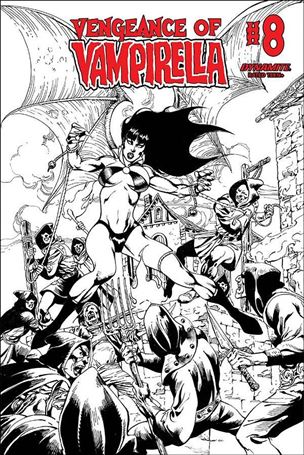 Vengeance of Vampirella (2019) issue 8-G Roberto Castro Black & White Cover