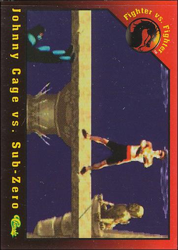 Mortal Kombat (Base Set) card 48 Johnny Cage vs. Sub-Zero