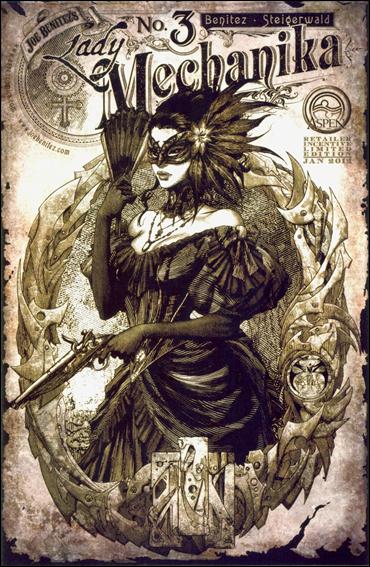 Lady Mechanika issue 3-C Joe Benitez 3:15 Sepia Cover