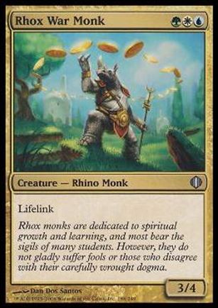 Magic the Gathering: Shards of Alara (Base Set) card 188 Rhox War Monk