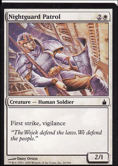 Magic the Gathering: Ravnica (Base Set)  card 26 Nightguard Patrol