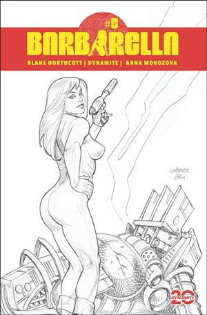 Barbarella (2024) issue 5-G Joseph Michael Linsner B&W 1:10 Cardstock Cover
