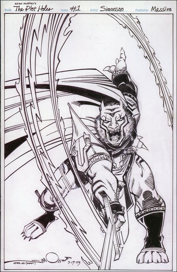 Plot Holes issue 1-J Walter Simonson 1:25 Artist Edition B&W Cover