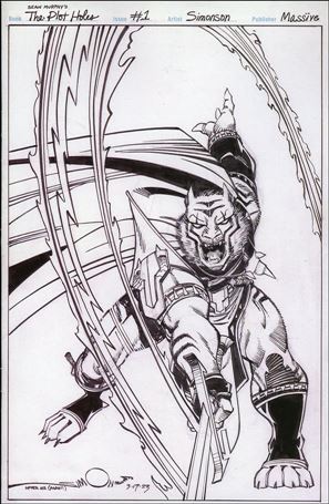 Plot Holes issue 1-J Walter Simonson 1:25 Artist Edition B&W Cover