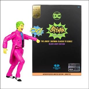 McFarlane DC Multiverse (Gold Label) issue Nn95 Joker- Batman: Classic TV  (Black Light) 1/6300