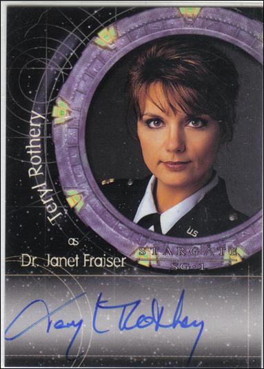 Stargate SG-1 Premiere (Autograph Subset) card A3 Teryl Rothery as Dr. Janet Fraiser