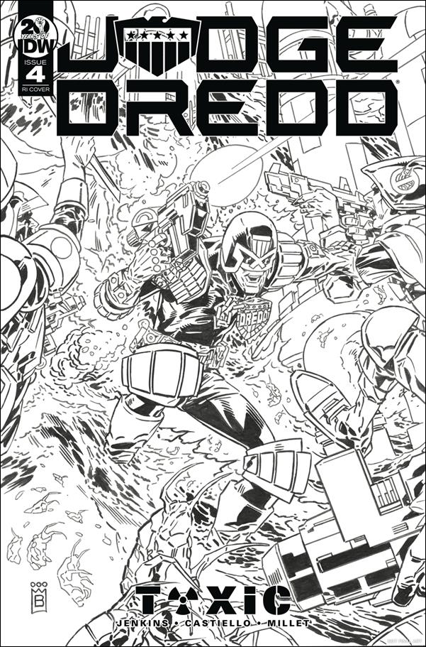 Judge Dredd: Toxic issue 4-C Mark Buckingham 1:10 Black & White Cover