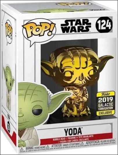 POP! Star Wars figure 124-C Dagobah Yoda (Gold Chrome) Galactic Celebration