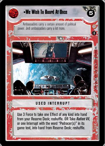 Star Wars: Coruscant Limited (Base Set) card 159 We Wish To Board At Once