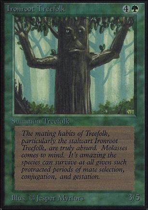Magic the Gathering: Limited Edition Alpha (Base Set) card 203 Ironroot Treefolk