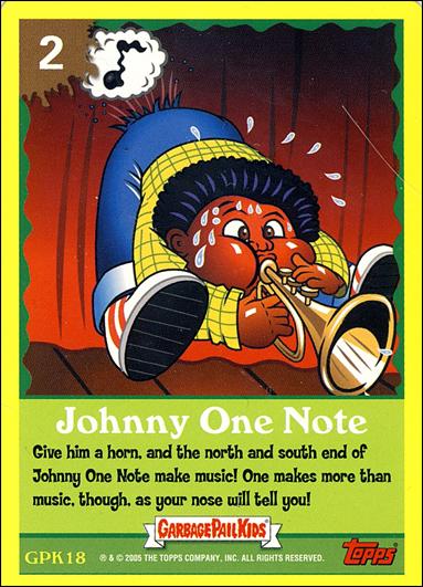 Garbage Pail Kids All-New Series 4 (Game Card Subset) card GPK18 Johnny One Note