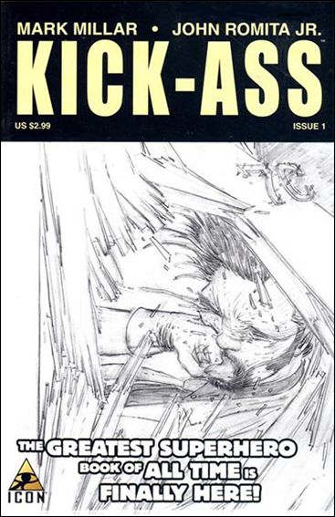 Kick-Ass (2008) issue 1-C John Romita Jr. 1:25 "Knockout Punch" Sketch Cover