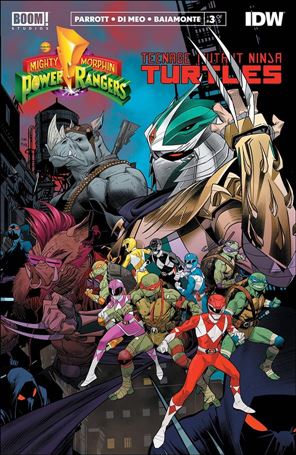 Mighty Morphin Power Rangers/Teenage Mutant Ninja Turtles issue 3 Dan Mora Cover