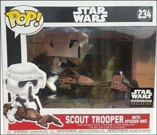POP! Star Wars figure 234 Scout Trooper with Speeder Bike Smuggler's Bounty
