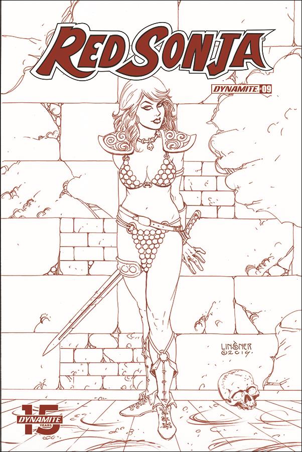 Red Sonja (2019) issue 9-L Joseph Michael Linsner 1:25 Red Line Art Cover