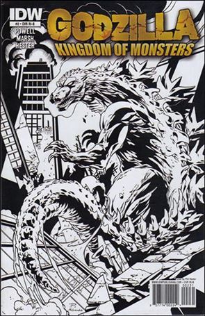 Godzilla: Kingdom of Monsters issue 2-D Phil Hester 1:25 Black and White Cover
