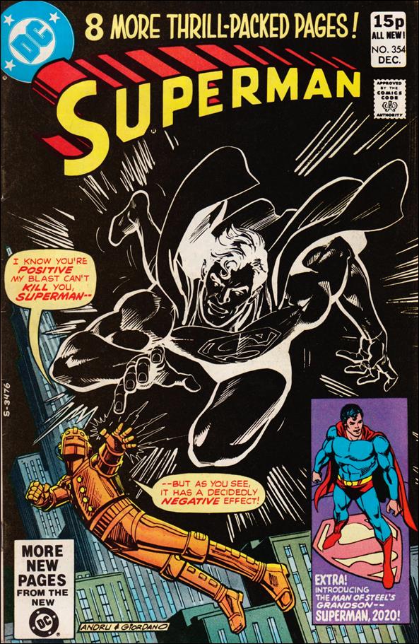 Superman (1939) issue 354-B UK Price Cover