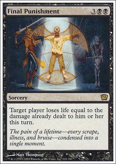 Magic the Gathering: 9th Edition (Base Set) card 131 Final Punishment