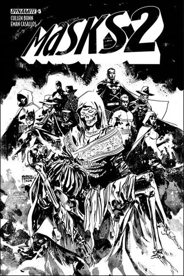 Masks 2 issue 5-G Gabriel Hardman 1:30 Black & White Cover