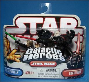 Star Wars: Galactic Heroes figure 44 Luke Skywalker and Darth Vader (Unmasked)