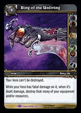World of Warcraft: Through the Dark Portal (Base Set) card 268 Ring of the Unliving