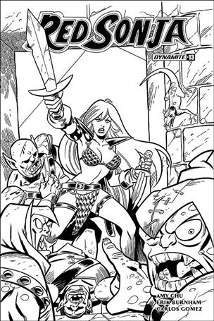 Red Sonja (2017) issue 13-H Fernando Ruiz B&W Cover
