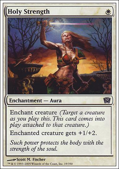 Magic the Gathering: 9th Edition (Base Set) card 19 Holy Strength
