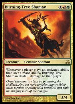 Magic the Gathering: Guildpact (Base Set) card 105 Burning-Tree Shaman