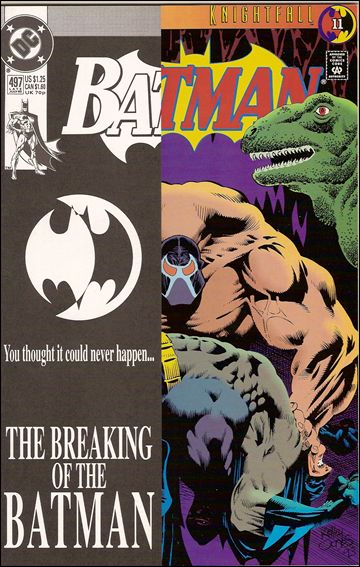 Batman (1940) issue 497-C Overlay Cover w/ Red & Yellow Logo