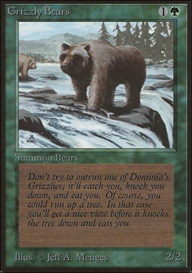 Magic the Gathering: Limited Edition Beta (Base Set) card 200 Grizzly Bears