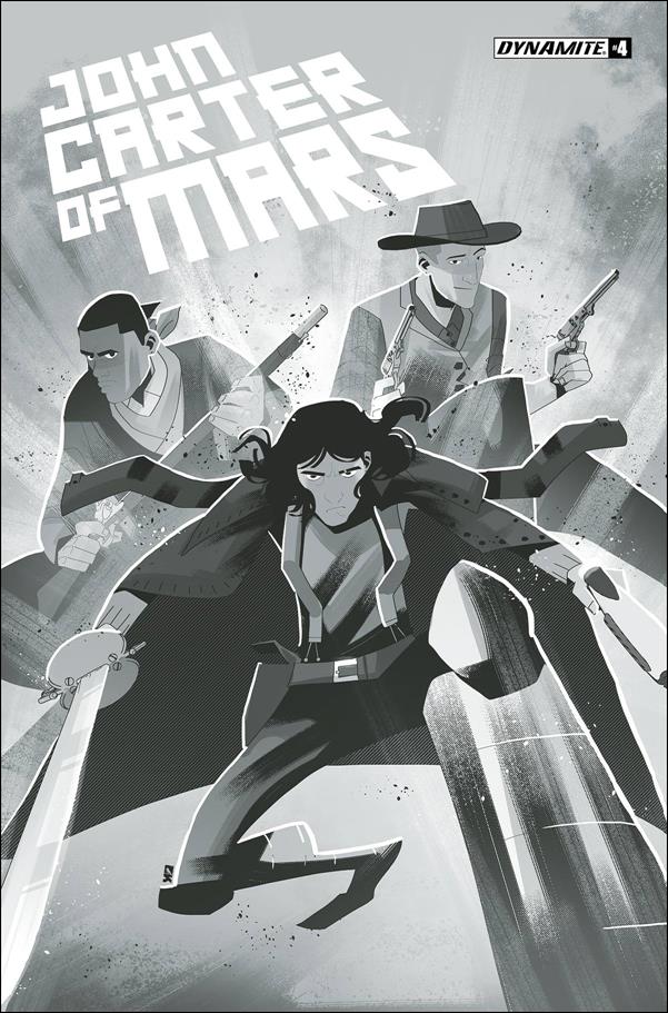 John Carter of Mars (2022) issue 4-H George Kambadais 1:10 Black & White Cover