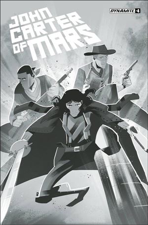 John Carter of Mars (2022) issue 4-H George Kambadais 1:10 Black & White Cover